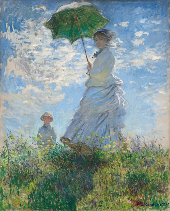 Woman with a Parasol – Madame Monet and Her Son